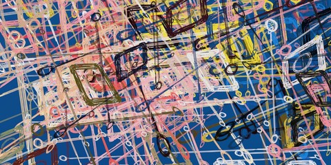Colorful pattern. Backdrop material. Color texture. Wide brush. Canvas surface. Handmade background. Painterly mix. Modern art. Abstract. Oil painting. 2d illustration. 