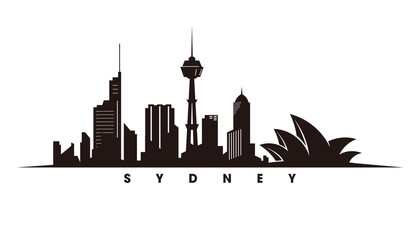 Obraz premium Sydney sylwetka wektor i zabytki
