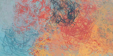 Fototapeta premium Painterly mix. Colorful pattern. Wall painting. Abstract. Backdrop material. Wide brush. Canvas surface. Color texture. Handmade background. 2d illustration. Oil painting. 
