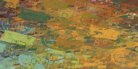 Naklejka premium Canvas surface. Backdrop material. Wide brush. Painterly mix. Abstract. Oil painting. Colorful pattern. Modern art. 2d illustration. Wall painting. Handmade background. 