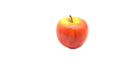 Red apples on a white background