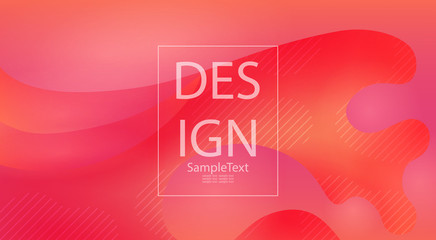 Orange composition with a set of abstract oval geometric shapes