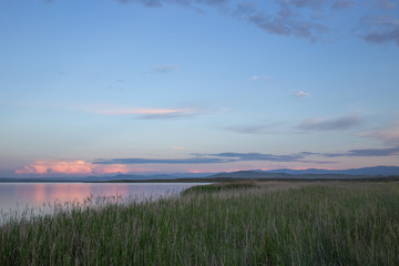 Fototapeta na wymiar Hadyn lake in Tuva, Siberia, Russia