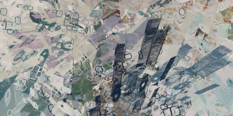 Backdrop material. Colorful pattern. Abstract. Oil painting. Color texture. Wall painting. Painterly mix. Modern art. Canvas surface. 2d illustration. Wide brush. 