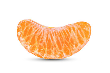 Mandarin orange citrus fruit  isolated on white background