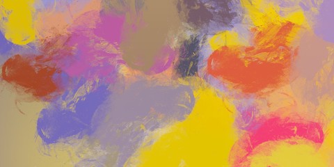 Painterly mix. Canvas surface. Abstract. Wall painting. Oil painting. Colorful pattern. Color texture. Handmade background. Backdrop material. Wide brush. 2d illustration. 