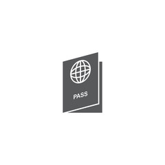 Passport vector icon, isolated on white background