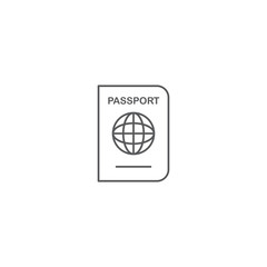 Passport vector icon, isolated on white background