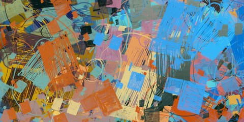 Wide brush. Wall painting. Handmade background. Colorful pattern. Modern art. Abstract. Oil painting. Painterly mix. Backdrop material. 2d illustration. Color texture. 