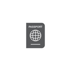 Passport vector icon, isolated on white background