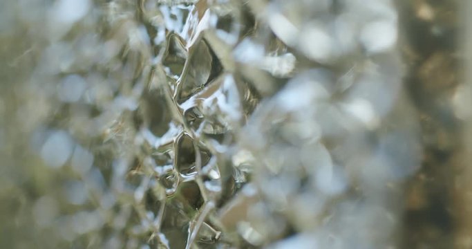 Beautiful ornaments on acrylic glass. Camera panning.