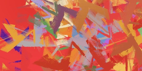 Wall painting. Modern art. Colorful pattern. Oil painting. Handmade background. Color texture. Wide brush. Abstract. Painterly mix. 2d illustration. Backdrop material. 