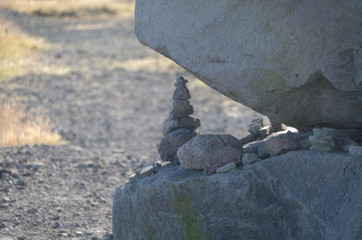 Rocks piled artistically