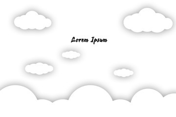 cloud background in the sky in the form of illustrations, as wallpaper, cover or template