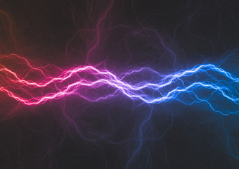 Blue and purple plasma, abstract electrical background