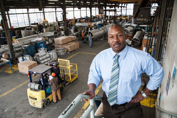 Portriat of factory manager.