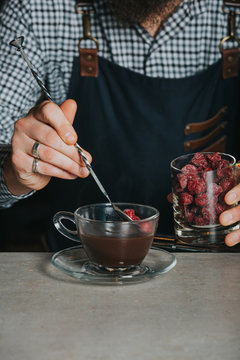 Dark hot chocolate