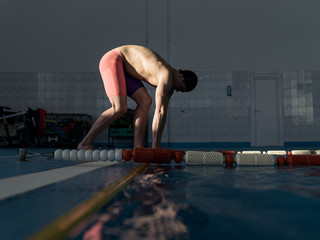 Man prepared to jump into water