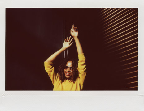 Dancing african american woman