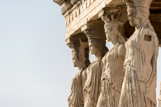Detail of Erechtheion temple, Athens, Greece