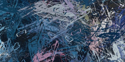 Wall painting. Colorful pattern. Oil painting. Painterly mix. Color texture. Canvas surface. Abstract. Handmade background. 2d illustration. Modern art. Wide brush.