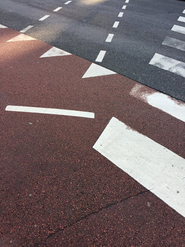 zebra crossing on asphalt road
