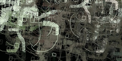 Digital sketch on colorful wall mix. 2d illustration. Texture backdrop painting matrix unique form. Creative natural chaos structure element material creation bitmap figures. Acrylic vivid variety con