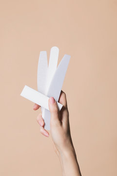 Woman Holding nail Files