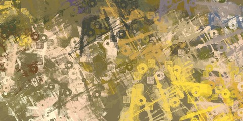 Modern art. Artistic brush. Oil painting mix. 2d illustration. Texture backdrop matrix. Creative natural chaos form structure unique element material creation bitmap figures. Acrylic variety vivid ske