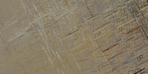 Obraz premium Sketch painting. 2d illustration. Digital texture wallpaper. Art modern drawing backdrop material. Crazy random pattern creation. Creative unique chaos and variety mix structure contour.