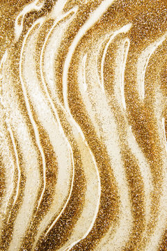 Glittery Gold Waves