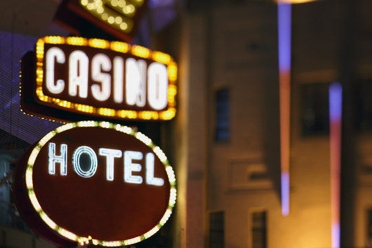 Neon Casino And Hotel Sign