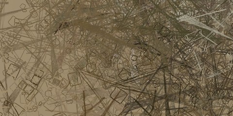 Decorative oil painting. Vibrant dynamic art. 2d illustration. Texture backdrop. Creative chaos structure element.