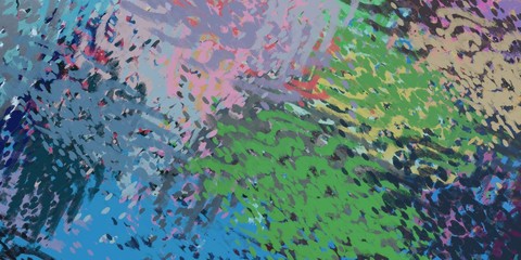 Fototapeta na wymiar Decorative oil painting. Vibrant dynamic art. 2d illustration. Texture backdrop. Creative chaos structure element.