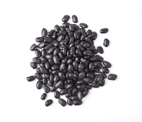 black beans isolated on white background