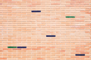 Abstract brick wall with colorful spots