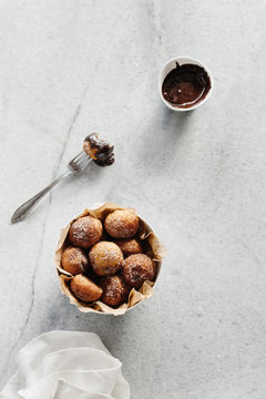 Churro Bites and Chocolate Dipping Sauce