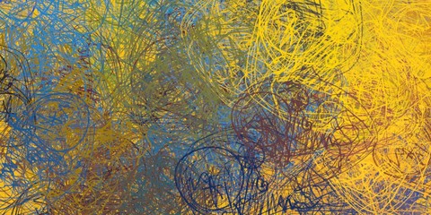 Art wallpaper. Digital canvas. 2d illustration. Texture backdrop painting. Creative chaos structure element.