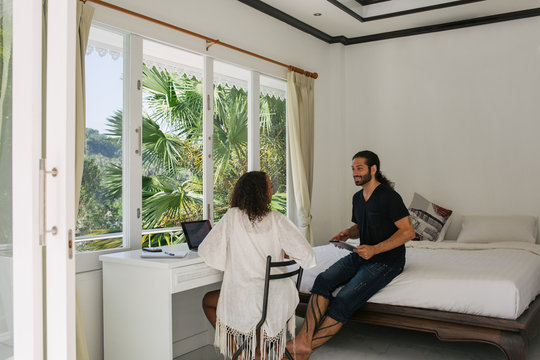 Couple at home