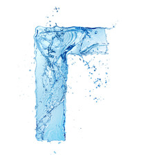 Fototapeta na wymiar cyrillic letter Г made of water splash isolated on white background