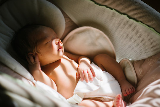 Newborn Baby In The Sun