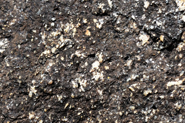 Texture of rocks on the seashore close-up. Natural stone background