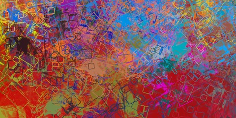 Brush painting. Artistic canvas. Oil art. 2d illustration. Texture backdrop. Creative chaos structure element.