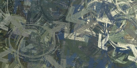 Brush painting. Artistic canvas. Oil art. 2d illustration. Texture backdrop. Creative chaos structure element.