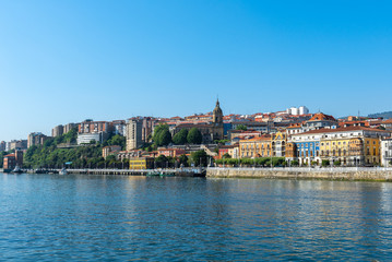Fototapeta na wymiar Panorama of Portugalete From Getxo, Basque Country, Spain