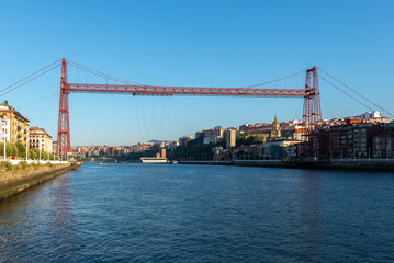 Fototapeta na wymiar Hanging Bridge of Bizkaia, Basque Country, Spain