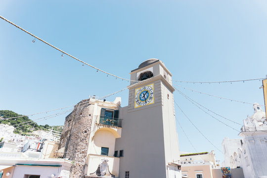 Clocktower on the island of Capri