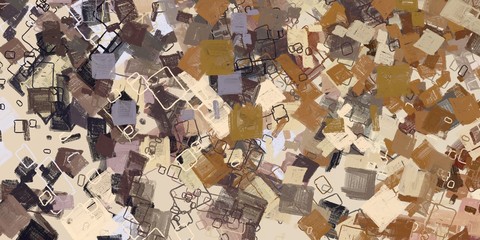 Fototapeta premium Art wallpaper. Digital canvas. 2d illustration. Texture backdrop painting. Creative chaos structure element.