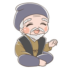 ベクター・昔のおじいさん