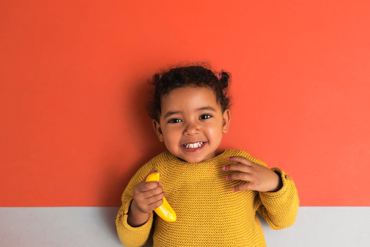 Portrait of happy  baby looking at camera